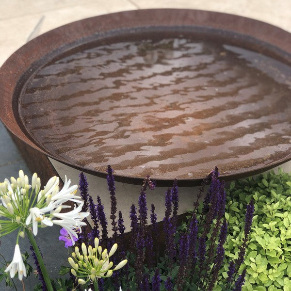 Corten Steel Water Bowl